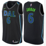 Men's Nike Dallas Mavericks #6 DeAndre Jordan Swingman Navy Blue NBA Jersey Statement Edition