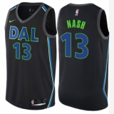 Men's Nike Dallas Mavericks #13 Steve Nash Authentic Black NBA Jersey - City Edition