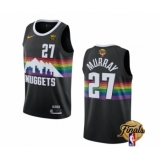 Men's Denver Nuggets #27 Jamal Murray Black 2023 Finals City Edition Stitched Basketball Jersey