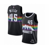Men's Denver Nuggets #45 Thomas Welsh Swingman Black Basketball Jersey - 2019 20 City Edition