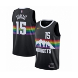 Men's Denver Nuggets #15 Nikola Jokic Swingman Black Basketball Jersey - 2019 20 City Edition