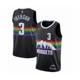 Women's Denver Nuggets #3 Allen Iverson Swingman Black Basketball Jersey - 2019 20 City Edition