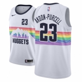 Men NBA 2018-19 Denver Nuggets #23 DeVaughn Akoon-Purcell City Edition White Jersey