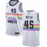 Women's Nike Denver Nuggets #45 Thomas Welsh Swingman White NBA Jersey - City Edition