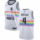 Women's Nike Denver Nuggets #4 Paul Millsap Swingman White NBA Jersey - City Edition