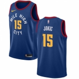 Men's Nike Denver Nuggets #15 Nikola Jokic Swingman Light Blue Alternate NBA Jersey Statement Edition
