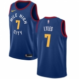 Men's Nike Denver Nuggets #7 Trey Lyles Swingman Light Blue Alternate NBA Jersey Statement Edition