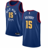 Men's Nike Denver Nuggets #15 Carmelo Anthony Swingman Light Blue Alternate NBA Jersey Statement Edition