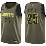 Men's Nike Denver Nuggets #25 Malik Beasley Swingman Green Salute to Service NBA Jersey
