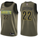 Youth Nike Denver Nuggets #22 Richard Jefferson Swingman Green Salute to Service NBA Jersey