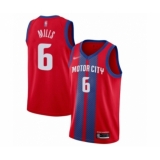 Youth Detroit Pistons #6 Terry Mills Swingman Red Basketball Jersey - 2019 20 City Edition
