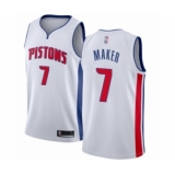 Women's Detroit Pistons #7 Thon Maker Swingman White Basketball Jersey - Association Edition