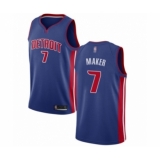 Women's Detroit Pistons #7 Thon Maker Authentic Royal Blue Basketball Jersey - Icon Edition