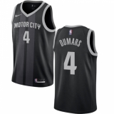 Men's Nike Detroit Pistons #4 Joe Dumars Swingman Black NBA Jersey - City Edition