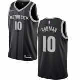 Women's Nike Detroit Pistons #10 Dennis Rodman Swingman Black NBA Jersey - City Edition