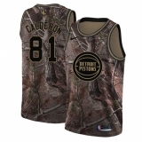 Youth Nike Detroit Pistons #81 Jose Calderon Swingman Camo Realtree Collection NBA Jersey