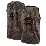Men's Nike Detroit Pistons #41 Jameer Nelson Swingman Camo Realtree Collection NBA Jersey
