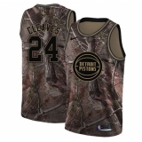 Youth Nike Detroit Pistons #24 Mateen Cleaves Swingman Camo Realtree Collection NBA Jersey