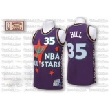 Men's Adidas Detroit Pistons #35 Grant Hill Authentic Purple 1995 All Star Throwback NBA Jersey