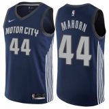Men's Nike Detroit Pistons #44 Rick Mahorn Authentic Navy Blue NBA Jersey - City Edition