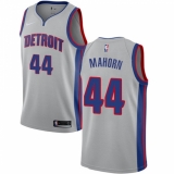 Women's Nike Detroit Pistons #44 Rick Mahorn Authentic Silver NBA Jersey Statement Edition