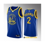 Men's Golden State Warriors #2 Brandin Podziemski Royal 2023 Draft Icon Edition Swingman Stitched Basketball Jersey