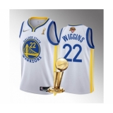 Men's Golden State Warriors #22 Andrew Wiggins White 2022 NBA Finals Champions Stitched Jersey