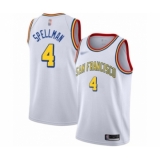 Men's Golden State Warriors #4 Omari Spellman Swingman White Hardwood Classics Basketball Jersey - San Francisco Classic Edition