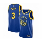 Women's Golden State Warriors #3 David West Swingman Royal Finished Basketball Jersey - Icon Edition