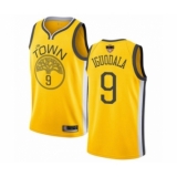 Youth Golden State Warriors #9 Andre Iguodala Yellow Swingman 2019 Basketball Finals Bound Jersey - Earned Edition