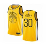 Youth Nike Golden State Warriors #30 Stephen Curry Yellow Swingman Jersey - Earned Edition