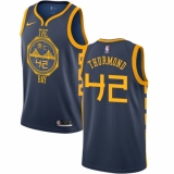 Youth Nike Golden State Warriors #42 Nate Thurmond Swingman Navy Blue NBA Jersey - City Edition