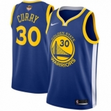 Youth Nike Golden State Warriors #30 Stephen Curry Swingman Royal Blue Road 2018 NBA Finals Bound NBA Jersey - Icon Edition