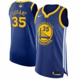 Men's Nike Golden State Warriors #35 Kevin Durant Authentic Royal Blue Road 2018 NBA Finals Bound NBA Jersey - Icon Edition