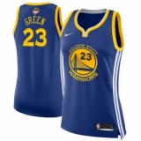 Women's Nike Golden State Warriors #23 Draymond Green Authentic Royal Blue Road 2018 NBA Finals Bound NBA Jersey - Icon Edition