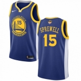 Women's Nike Golden State Warriors #15 Latrell Sprewell Swingman Royal Blue Road 2018 NBA Finals Bound NBA Jersey - Icon Edition