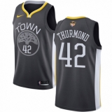 Women's Nike Golden State Warriors #42 Nate Thurmond Swingman Black Alternate 2018 NBA Finals Bound NBA Jersey - Statement Edition