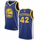 Men's Nike Golden State Warriors #42 Nate Thurmond Swingman Royal Blue Road 2018 NBA Finals Bound NBA Jersey - Icon Edition