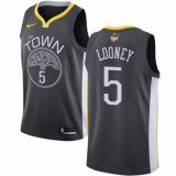 Women's Nike Golden State Warriors #5 Kevon Looney Swingman Black Alternate 2018 NBA Finals Bound NBA Jersey - Statement Edition