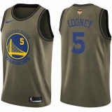 Youth Nike Golden State Warriors #5 Kevon Looney Swingman Green Salute to Service 2018 NBA Finals Bound NBA Jersey