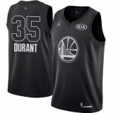 Youth Nike Jordan Golden State Warriors #35 Kevin Durant Swingman Black 2018 All-Star Game NBA Jersey