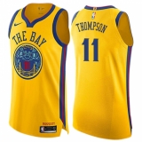 Women's Nike Golden State Warriors #11 Klay Thompson Swingman Gold NBA Jersey - City Edition