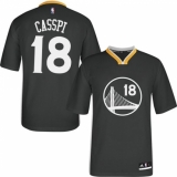 Men's Adidas Golden State Warriors #18 Omri Casspi Authentic Black Alternate NBA Jersey