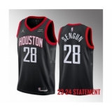 Men's Houston Rockets #28 Alperen Sengun Black 2023 Statement Edition Stitched Basketball Jersey