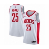 Women's Houston Rockets #25 Robert Horry Swingman White Finished Basketball Jersey - Association Edition