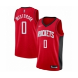 Women's Houston Rockets #0 Russell Westbrook Swingman Red Finished Basketball Jersey - Icon Edition