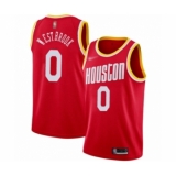 Women's Houston Rockets #0 Russell Westbrook Swingman Red Hardwood Classics Finished Basketball Jersey