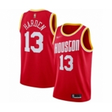 Youth Houston Rockets #13 James Harden Swingman Red Hardwood Classics Finished Basketball Jersey
