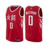 Youth Houston Rockets #0 Russell Westbrook Swingman Red Basketball Jersey - City Edition