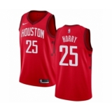 Men's Nike Houston Rockets #25 Robert Horry Red Swingman Jersey - Earned Edition